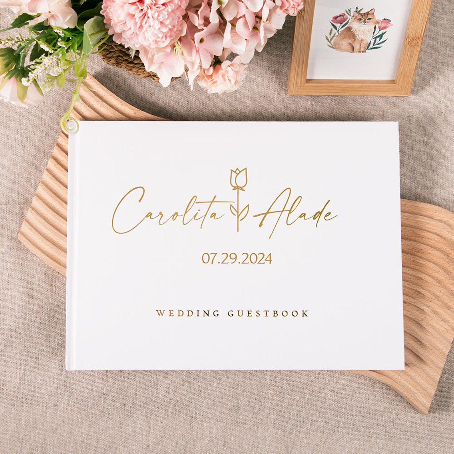 Photography Book - カスタム結婚式のゲストブック パーソナライズされたゲストブックサイン 婚約フォトアルバムブック ユニークな結婚式のゲストブック 結婚式の記念品ギフト