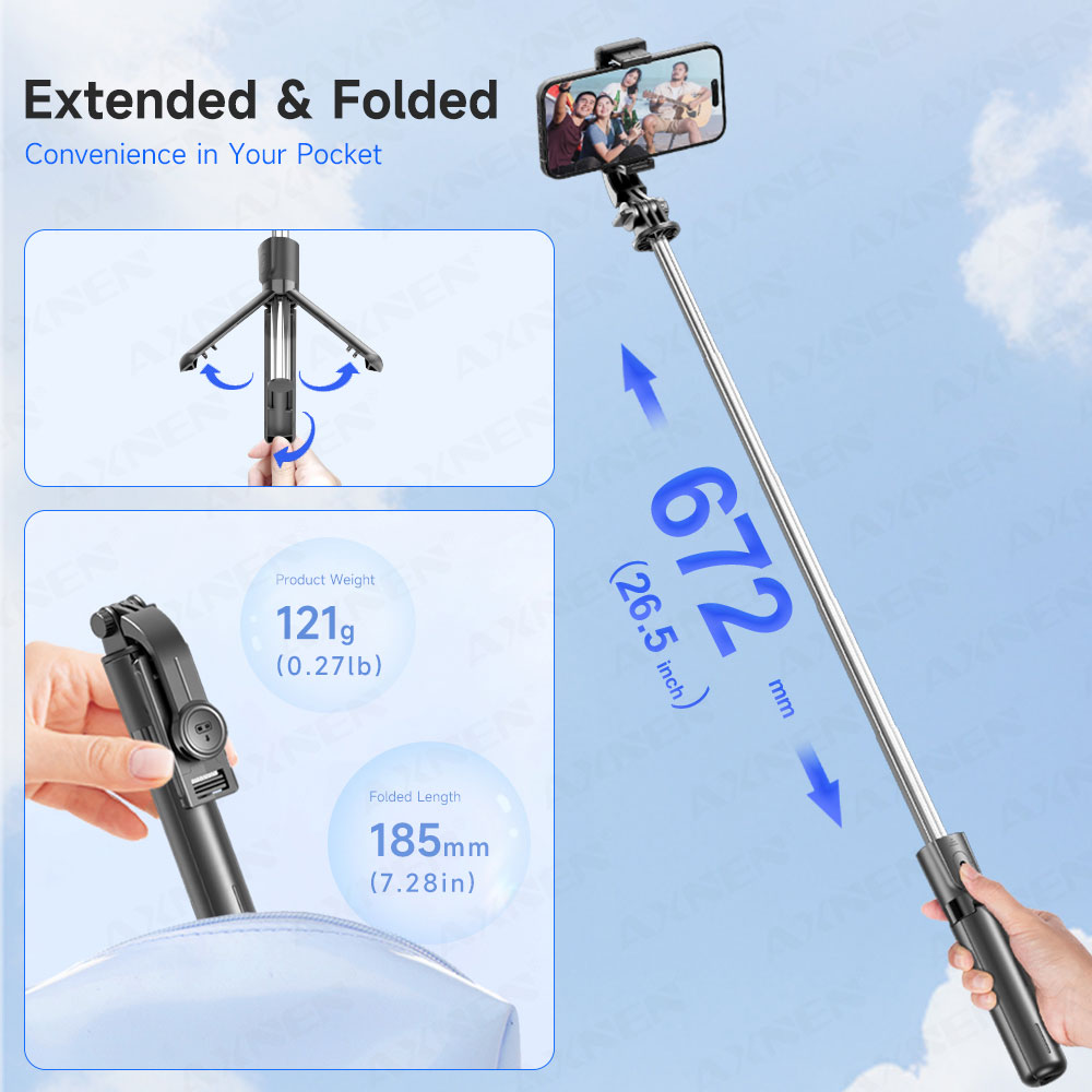 Selfie Stick 三脚、取り外し可能な Blueto - Photography Basics のレビューと価格