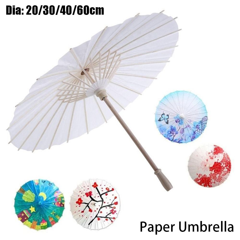 直径20/30/40/60cmの紙傘 1個 伝統的な白いDI - Photography Umbrella のレビューと価格