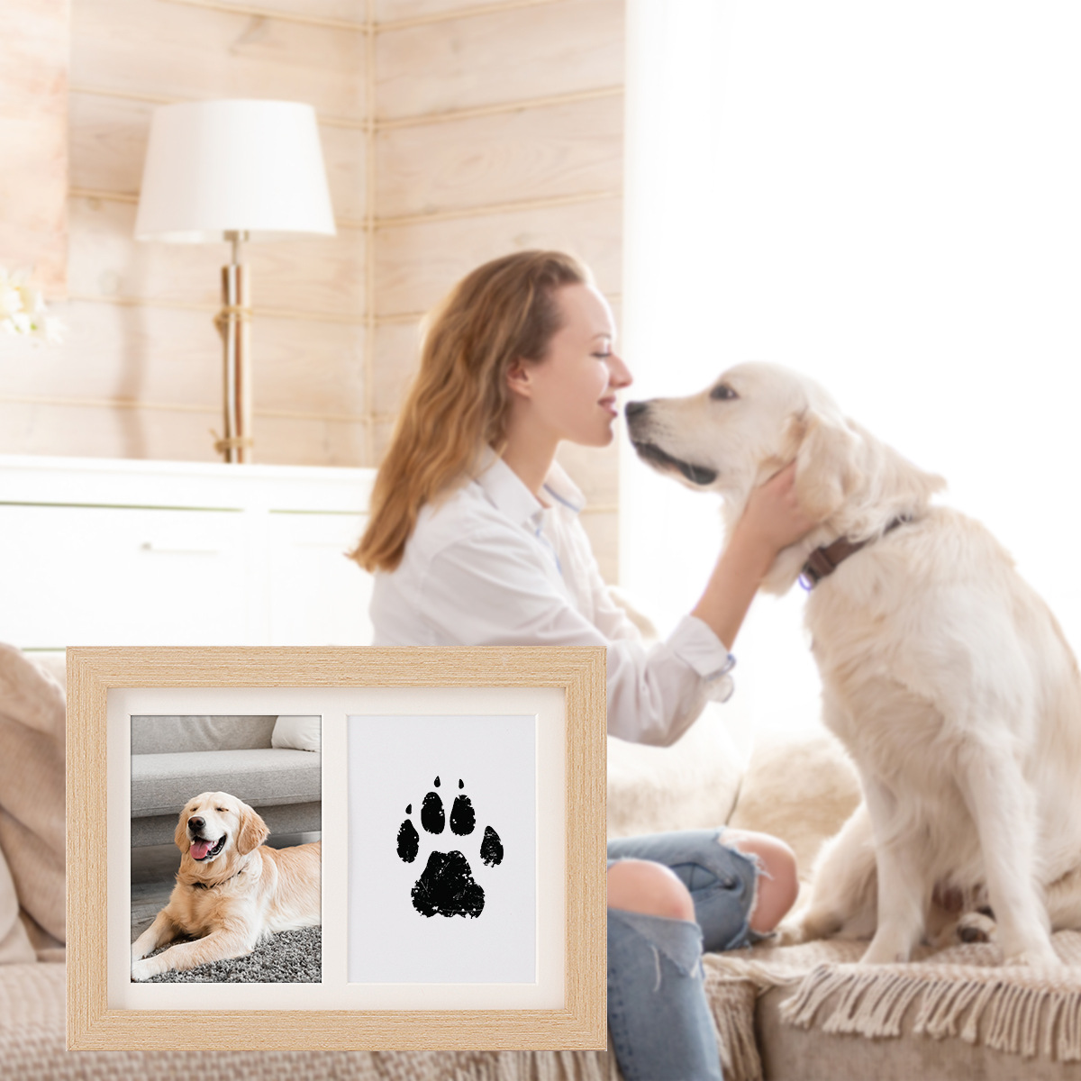 ペットメモリアルフォトフレームディスプレイスタンド 犬猫の足 - Photographic Memory のレビューと価格