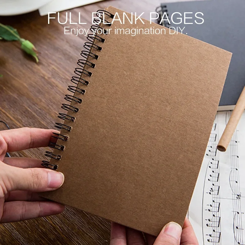 クリエイティブレトロクラフト紙コイルノートブランク落書き日記 - Photography Book のレビューと価格