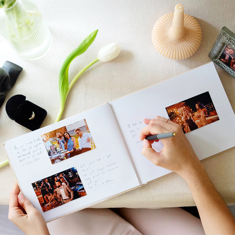 パーソナライズされたゲストブックフォトアルバム、婚約・記念日 - Photography Book のレビューと価格