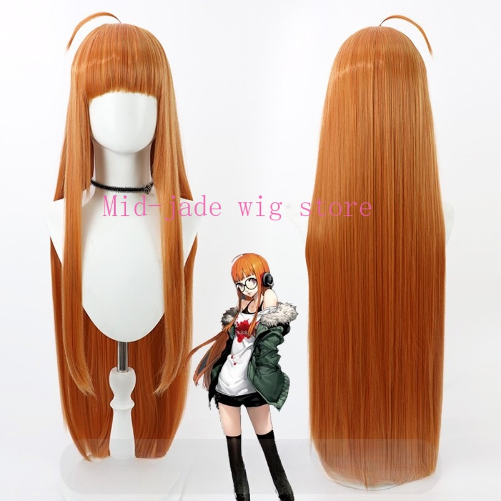 フタバ・サクラのコスプレ用ウィッグ。オレンジレッドのロングス - Photography Japanese のレビューと価格